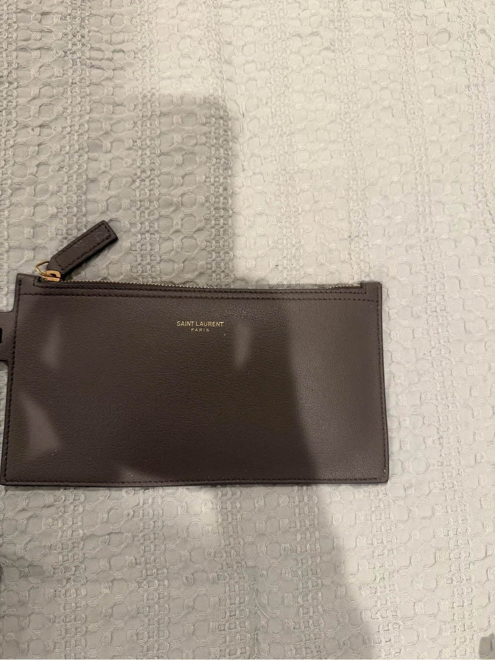 SHOPPING SAINT LAURENT LEATHER TOTE BAG